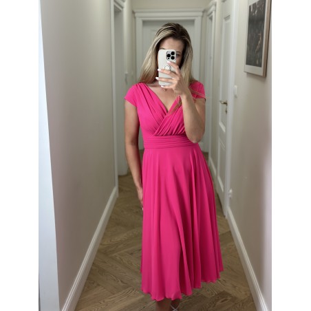 Sukienka midi PLUS SIZE Anastazja malinowa