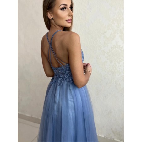 Suknia tiulowa maxi Marlen blue jeans